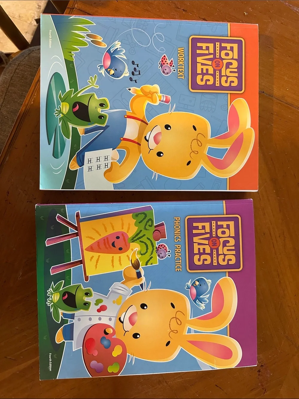 BJU Kindergarden Focus on Fives 4th Ed Worktext & Phonics Practice books NWT